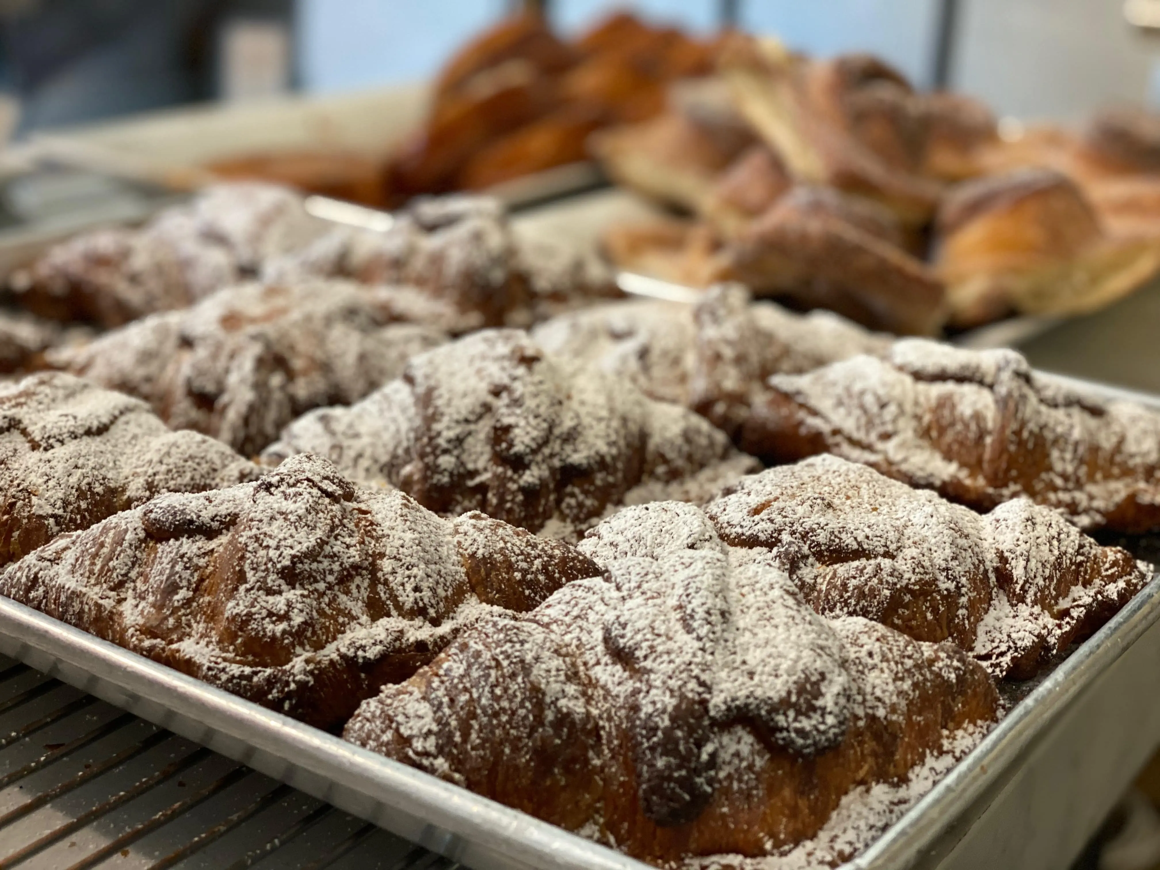 A golden almond croissant from Arsicault Bakery